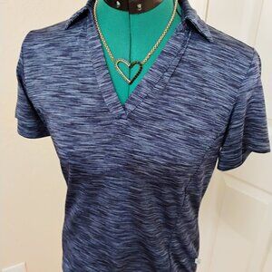 Lady Hagen Blue V Neck Shirt Size Extra Small